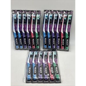 (18) Lot  Reach Total Care Floss Clean Toothbrush- Soft  Assorted Bulk Lot